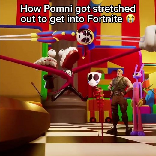 How they stretched pomni 😭 #tadc #fortnite #glitch