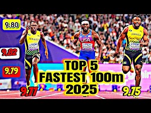 Battle for Sprint King 👑 Top 5 Fastest 100m Wins of 2025