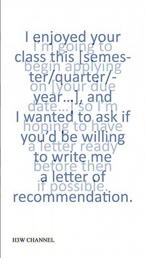 Sample Email Asking For Letter of Recommendation From Professor #Shorts