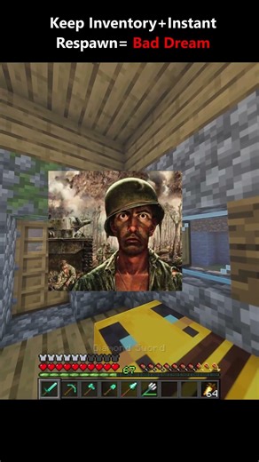 Keep Inventory+Instant Respawn☠️🗿 #memes #shorts