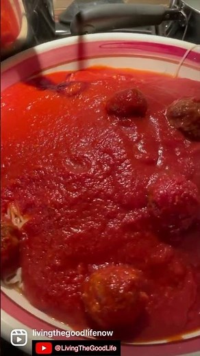 Homemade Italian Pasta Spaghetti & Meatballs Nonna’s Homegrown Tomato Red Sauce Recipe