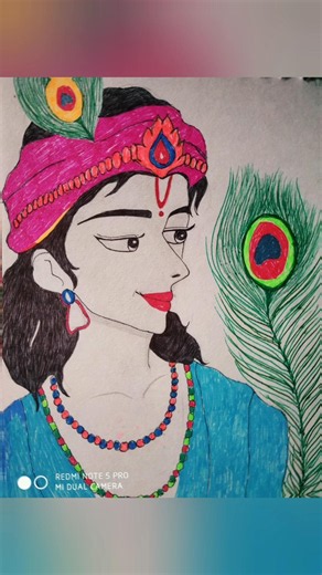 Krishna Sketch ✨💞||#viral #trending #artist #krishna #art #sketch #shortsfeed #painting