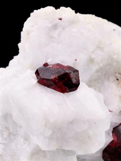 Spessartine Garnet with Feldspar - Pakistan | Fine Art Minerals | Spessartine Garnet | Feldspar |