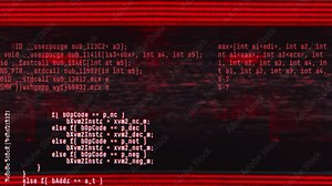 Abstract digital glitch effect with noise looped background. Error signal loop. Virus code and software hack concept. Cyber security