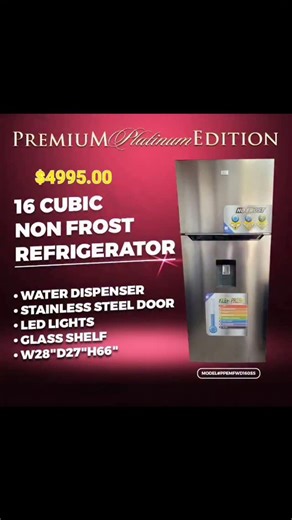 Premium Platinum Edition on Instagram: "16 CUBIC WITH WATER DISPENSER $4995.00 🤩🤩🔥🔥🔥🔥🔥🔥🔥🔥🔥 SHOP AND SAVE 💯💯💯🤩🤩🔥🔥🔥🔥🔥 FOR FURTHER DETAILS PLEASE CALL 649-1248/ 222-8892 WHATAPP 2823763 Cash on delivery available Visit us #64 High Street Siparia"