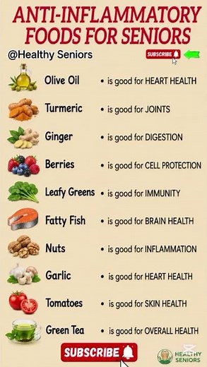 10 Best Anti-Inflammatory Foods for Seniors | Reduce Inflammation Naturally After 60