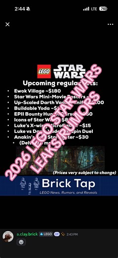 2026 LEGO Star Wars Leaks and Rumors for Summer