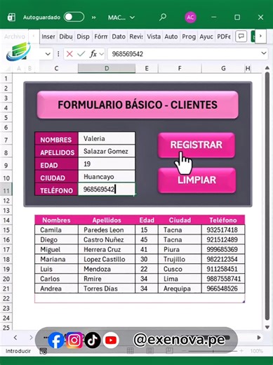 Tutorial para Registrar Datos en Excel usando Macros