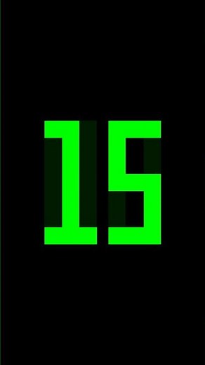 SILENT - 15 Second Countdown Timer - Digital Display - Green