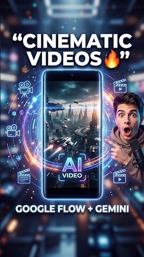 Create Cinematic AI Videos with Google Flow + Gemini! 🎬🤯