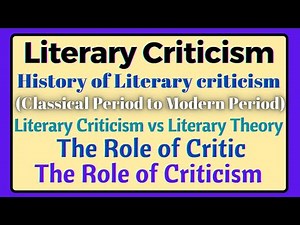 [Sub]Literary Criticism|What is Literary Criticism|History and The Role of Critic and Criticism