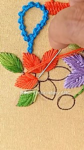 simple flower design basic fishbone stitch 1 | Basic Embroidery ABC