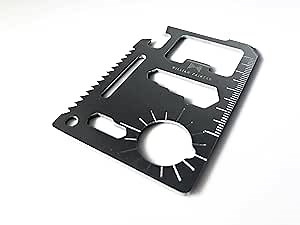 William Painter Multi-Purpose 12-in-1 Credit Card Pocket Tool Stainless Steel Knife Bottle and Can Opener (Credit Card Multi Tool)