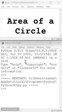 python program || Area of a circle🛞|| python code for area of a circle #python #areaofcircle #print