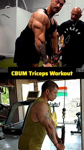 CBUM Triceps Workout😳 #cbum #triceps #ytshorts #viralshorts
