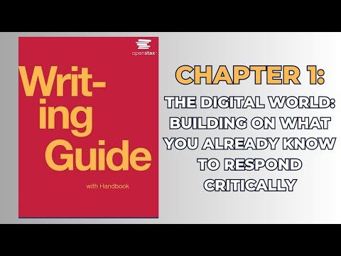 OpenStax Writing Guide (Audiobook) - Chapter 1: The Digital World: Building on What You Already Know