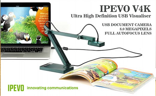IPEVO V4K Ultra High Definition USB Document Camera