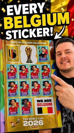 STICKING IN EVERY BELGIUM STICKER! Panini Gold Hardback Album FWC 2026 Sticker Collection #panini