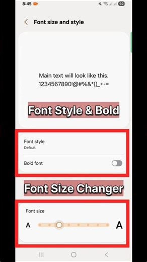 How to Change Font Size & Style on Android #shorts #youtubeshorts #androidtips