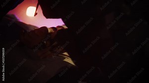 Close-up Police Officers Arrest Suspect, Handcuffing Violent Offender. Officer of the Law Detains and Cuffs Dangerous Criminal on Dark City Street. Cops Fight Crime. Cinematic Documentary Slow Motion