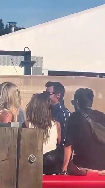 Harry Styles with Rob Stringer and Kid Harpoon at Glastonbury - June 27, 2025