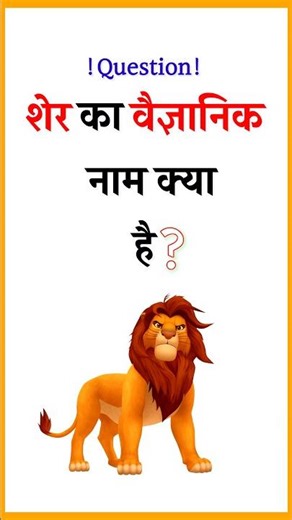 शेर का वैज्ञानिक नाम क्या है | What Is The Scientific Name Of Lion? | #scientificname #pantheraleo