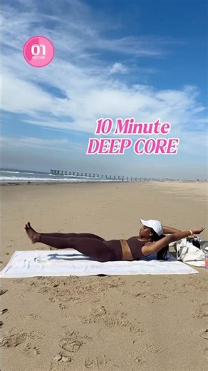 10 minute Deep Core✨ #beach #coreworkout #letsevolvetogether