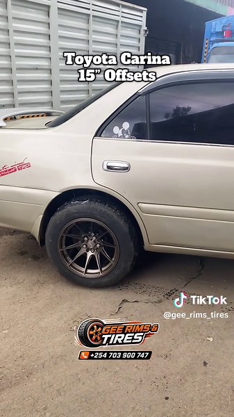 Toyota Carina on 15” Who we are: Top Rims & Tires Plug ✅Free Consultation ✅Trade In Accepted ✅Free Fitting ✅Free Nozzles ✅Free Car Stickers Call/WhatsApp: 0703900747 #geerimsandtires #rims #topplug #cartok #tiktokgrowth