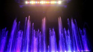 Colorful fountain display - Free Stock Video