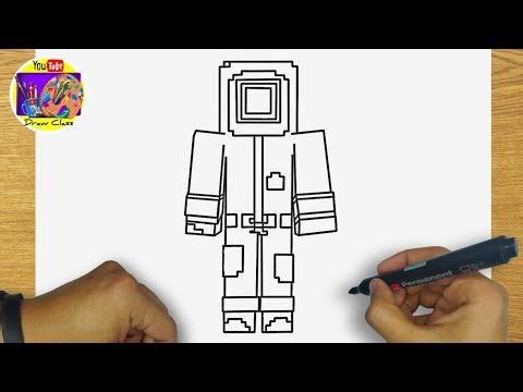 HOW TO DRAW MINECRAFT SQUID GAME