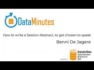Benni De Jagere - How to write a Session Abstract, to get chosen to speak