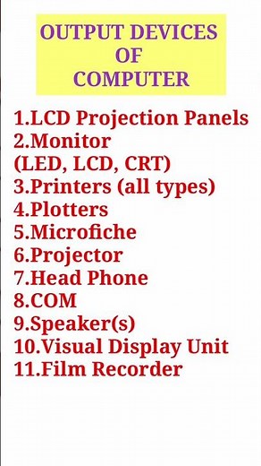 10 OUTPUT DEVICES OF COMPUTER . #outputdevices #computer #input_and_output_device