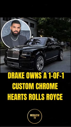 Drake's Custom Chrome Hearts Rolls Royce 🔥 #shorts #reels #luxury ‪@MediazewTV‬