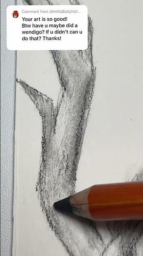 Drawing a Wendigo! 🦴🖌️ #art #charcoaldrawing #drawing