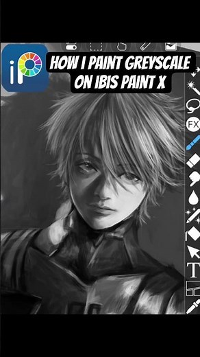how i do greyscale on ibis paint x #arttimelapse #speedpaint #art #greyscale