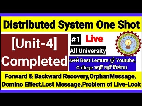 Distributed System Aktu Unit 4|Error Recovery|Orphan Message|Domino Effect| Lost Message|Live Lock#1