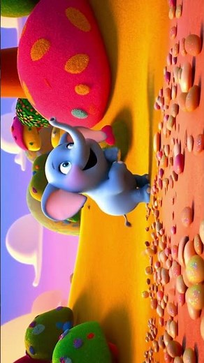 Little Elephant Cartoon Short 🐘💙 | Cute Baby Elephant Fun Video | Kids Viral Animation #kidscartoon