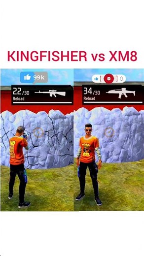 Kingfisher vs XM8 🔥 | Free Fire Gun Test | Which Gun Is POWERFUL? 😱