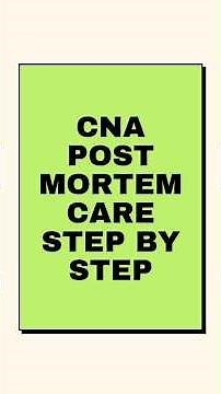 CNA Post-Mortem Care: Step-by-Step Guide for Compassionate and Safe Handling#nursingassistant #cna