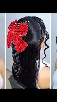 Peinado coquette 🎀 facil, rapido y bonito ❤😍 | Ideas en 5 minutos ✨
