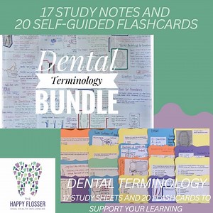 Dental Terminology Study Sheet Bundle and Flashcards for the Dental Hygiene Student - Etsy