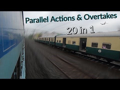 Back to Back High Speed Parallel Action & Overtakes of Trains from Chennai Egmore - Tambaram Section