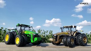 The 1:32 Prestige Replica John Deere 8R 410 wheeled tractor for the 2021 Farm Show. This tractor features the new design for the John Deere '8' series. There is a new hood, cab roof, cab windows, interior, new fenders for the wheeled 8R tractor. The three point hitch raises and lowers. Another feature is the front weights. There is a pad print of '2021 Farm Show' on the top of the cab roof. 🌟10% of the production run will be a special decorated 'chase' tractor randomly inserted into the product
