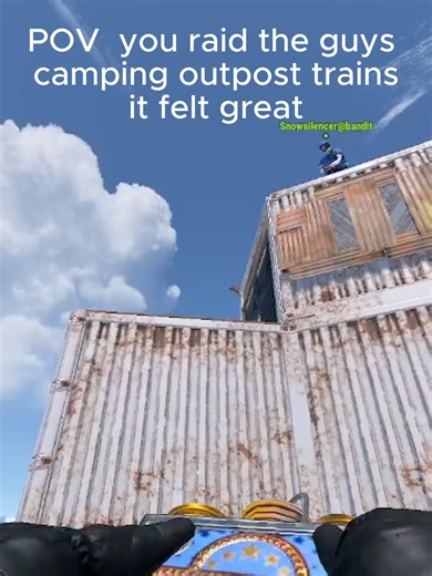 POV you raid the guys camping outpost trains it felt great #rust #rustpvp #rustgame #gaming #rustconsole