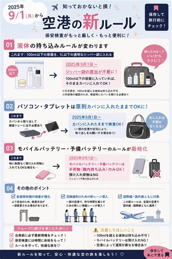 9月1日からの羽田空港・空港の新ルールまとめ
