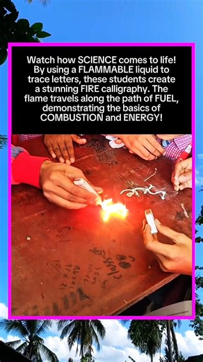 Amazing Science Experiment: Writing With Fire! 🔥 School Lab Magic #Science #Shorts #Experiment