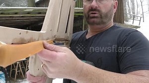 Man builds home-made, fully-automatic crossbow