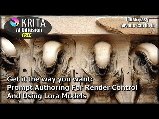 【中字】二维教程：Krita AI，渲染控制的提示创作和使用 Lora 模型