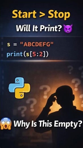 Python Slice Trap😈#64 Why Does This Print Nothing? Explained in Tamil #shorts #shortsfeed