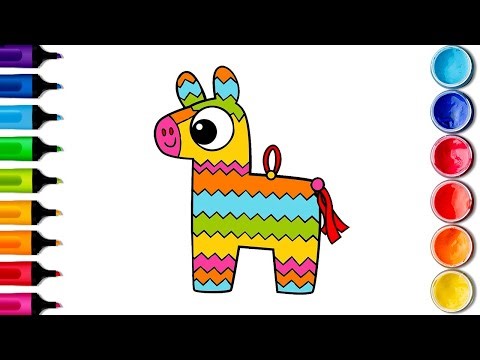 How to Draw a Piñata | Easy Piñata Drawing & Coloring for Kids